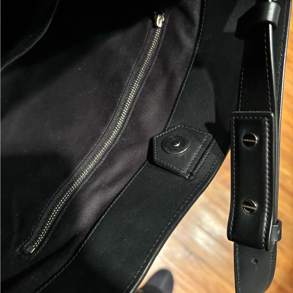VINCE Modern V Stamped Python Medium Hobo - Picture 8 of 16